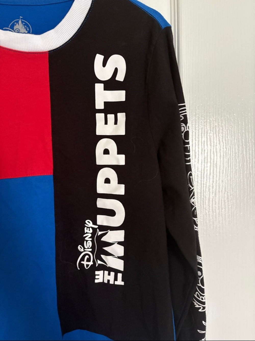 Disney Parks Colorblock Muppets Long Sleeve Shirt - Blue/Red/Black - Picture 5 of 7